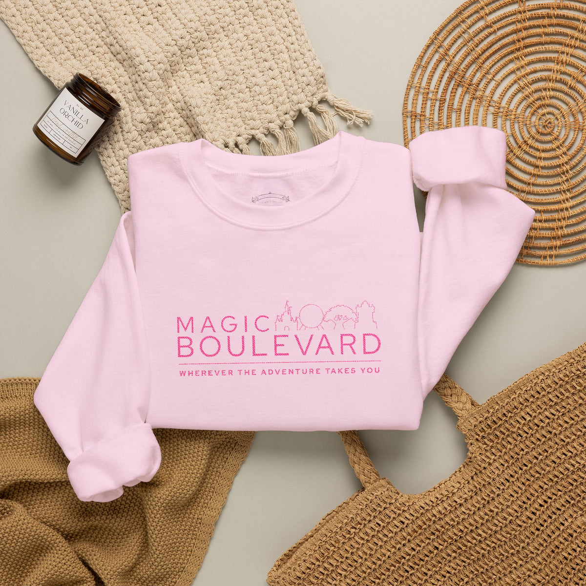 MB Icons Embroidered Sweatshirt - Pink/Pink