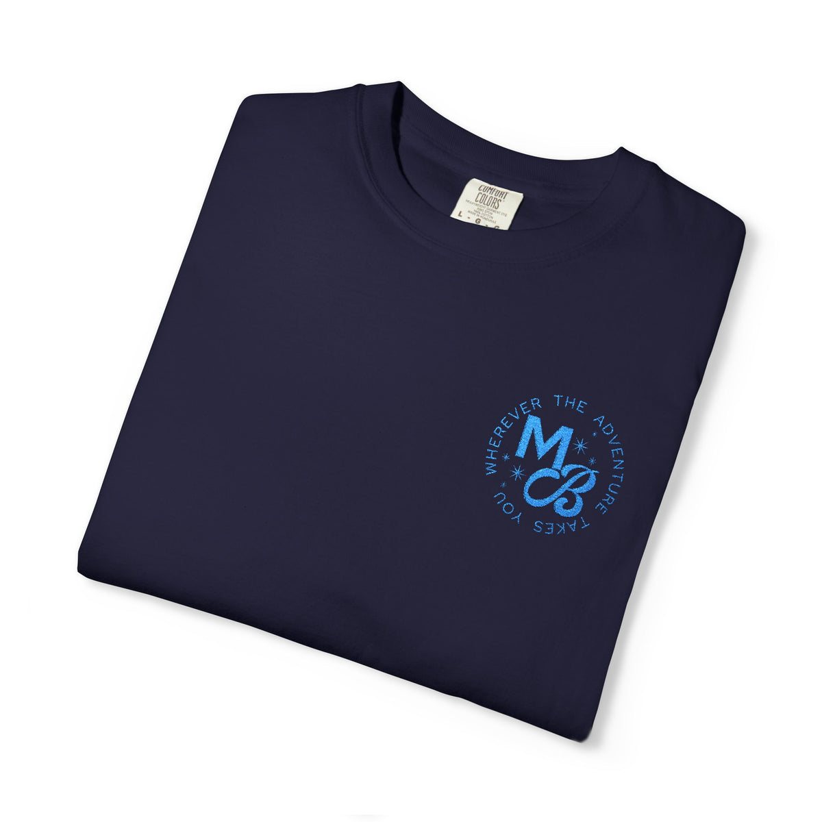 MB Embroidered Tee - Navy/Blue