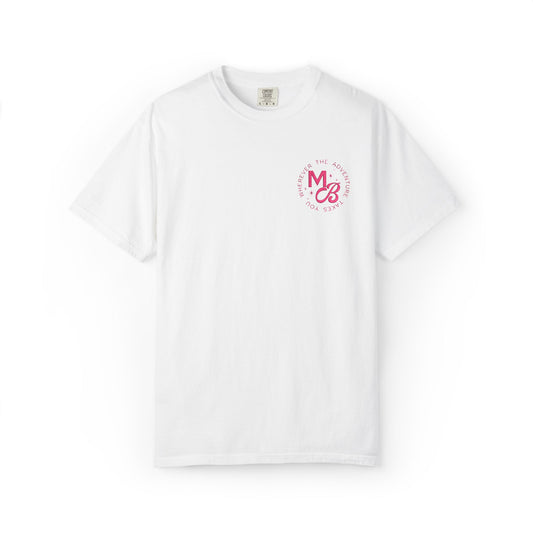 MB Embroidered Tee - White/Pink