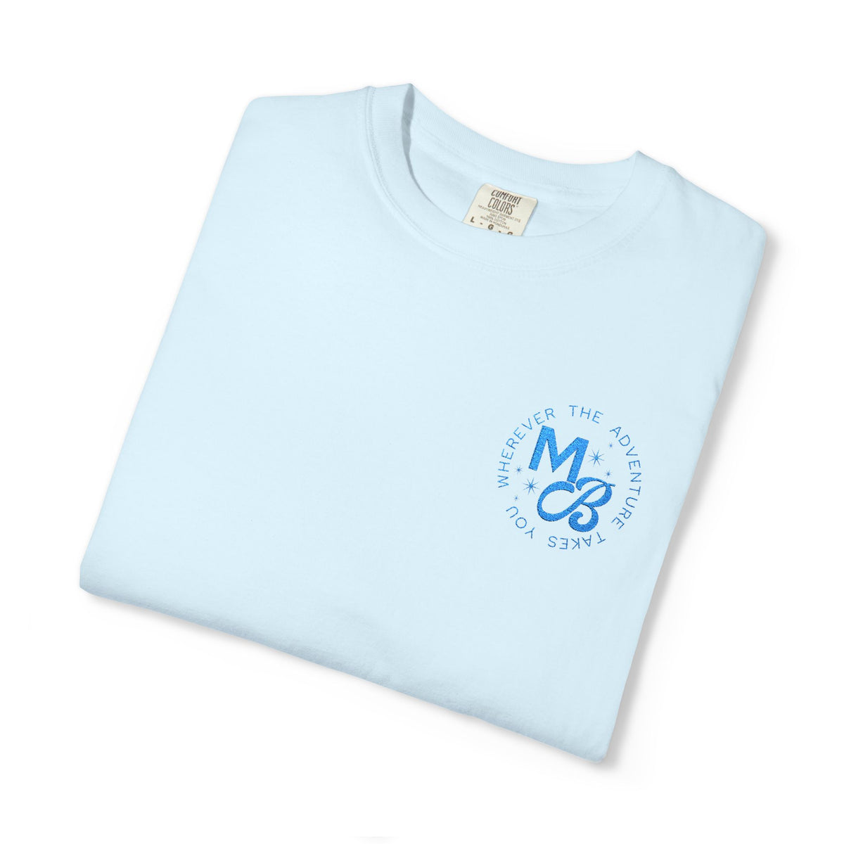 MB Embroidered Tee - Blue/Blue