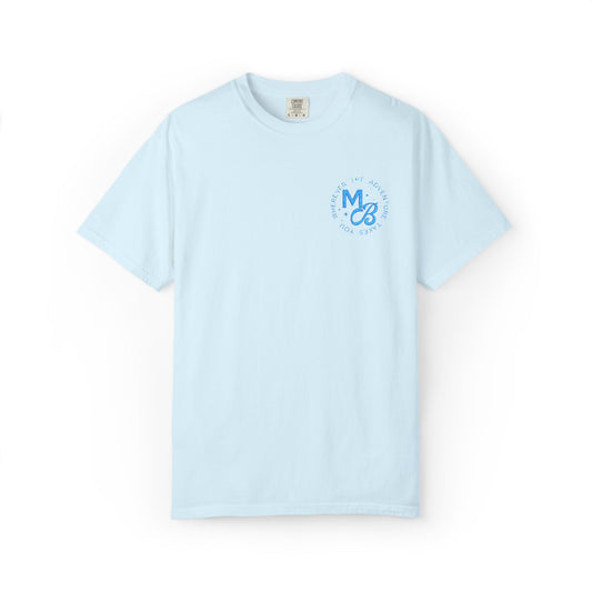 MB Embroidered Tee - Blue/Blue