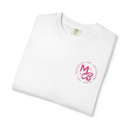 MB Embroidered Tee - White/Pink